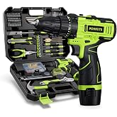12V Cordless Drill Tool Set, 25+1 Torque Setting, Tool Kit Box for Home | Electric Drill with Battery &amp; Charger, 2-Speed Power Drill Set for Men &amp; Women, Basic Tool Kit with Drill, 142Pcs Green