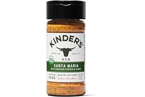 Kinder's Organic Santa Maria Rub (Cracked Pepper and Herbs), Premium Quality Seasoning, MSG Free and USDA Certified Organic, 2.6oz