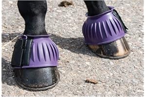 Dura-Tech Ribbed Rubber Double Lock Bell Boots for Horses | Ultimate Horse Protection | Heavy-Duty Impact Shield | No-Rub Design | Secure Double Lock Closure