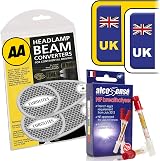 AlcoSense European Travel Kit NF Breathalysers Headlight Deflectors UK Stickers