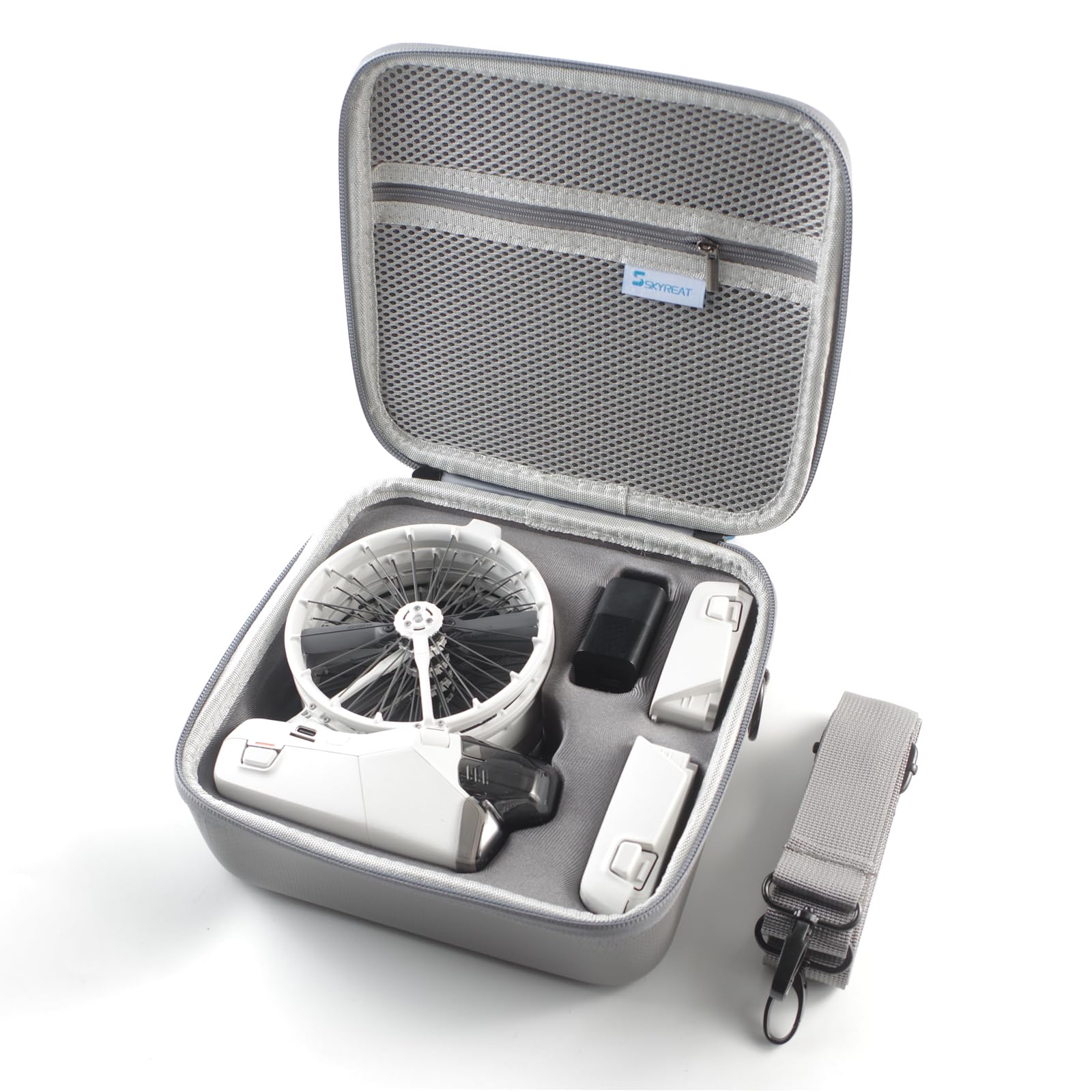 Photo 1 of Skyreat Flip Case, Portable PU Leather Small Shoulder Bag for DJI Flip Drone and Batteries Accessories