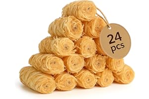 SUNLIFER Natural Tumbleweed Fire Starters: 24 Pieces Premium Odorless Firestarters - Waterproof Quick Fire Starter for Campfires Grills Fireplaces Wood Stove BBQ Smoker Firepit