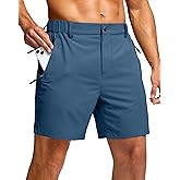 G Gradual Men's Shorts 7"/ 5"/ 9" Lightewight Casual Shorts for Men Hiking Golf Shorts with 3 Zipper Pockets