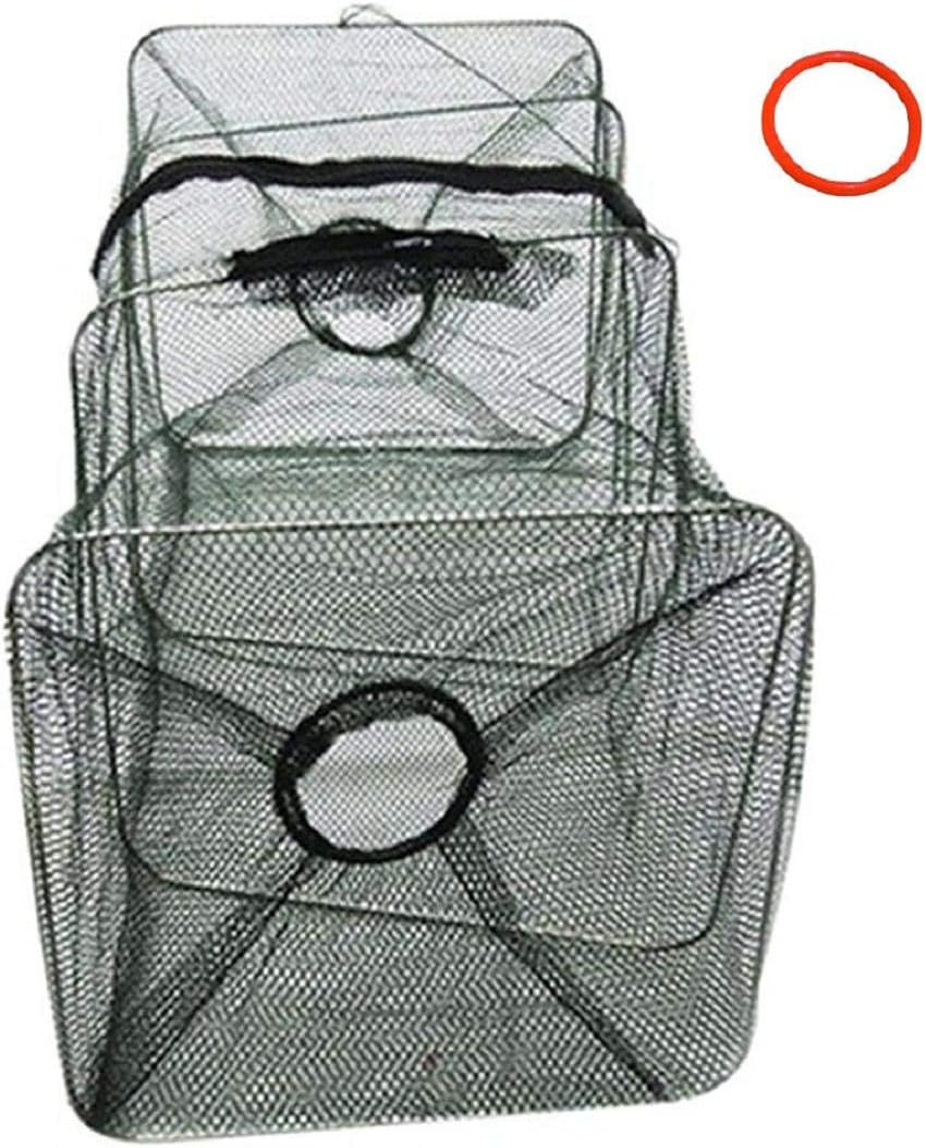 Vaycally Collapsible Crab Basket– Great Trap Net for Catching Crabs, Lobster, Shrimp and Crayfish - Features Zipped Access and Bait Pocket - Collapses for Storage