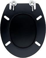 Beldray LA032355BLKFEU7 Wooden Oval Toilet Seat with Lid Black Stainless Steel view 6