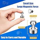 FINDMAG Strong Magnets for Whiteboard 24 Pack Neodymium Push Pins Silver view 2