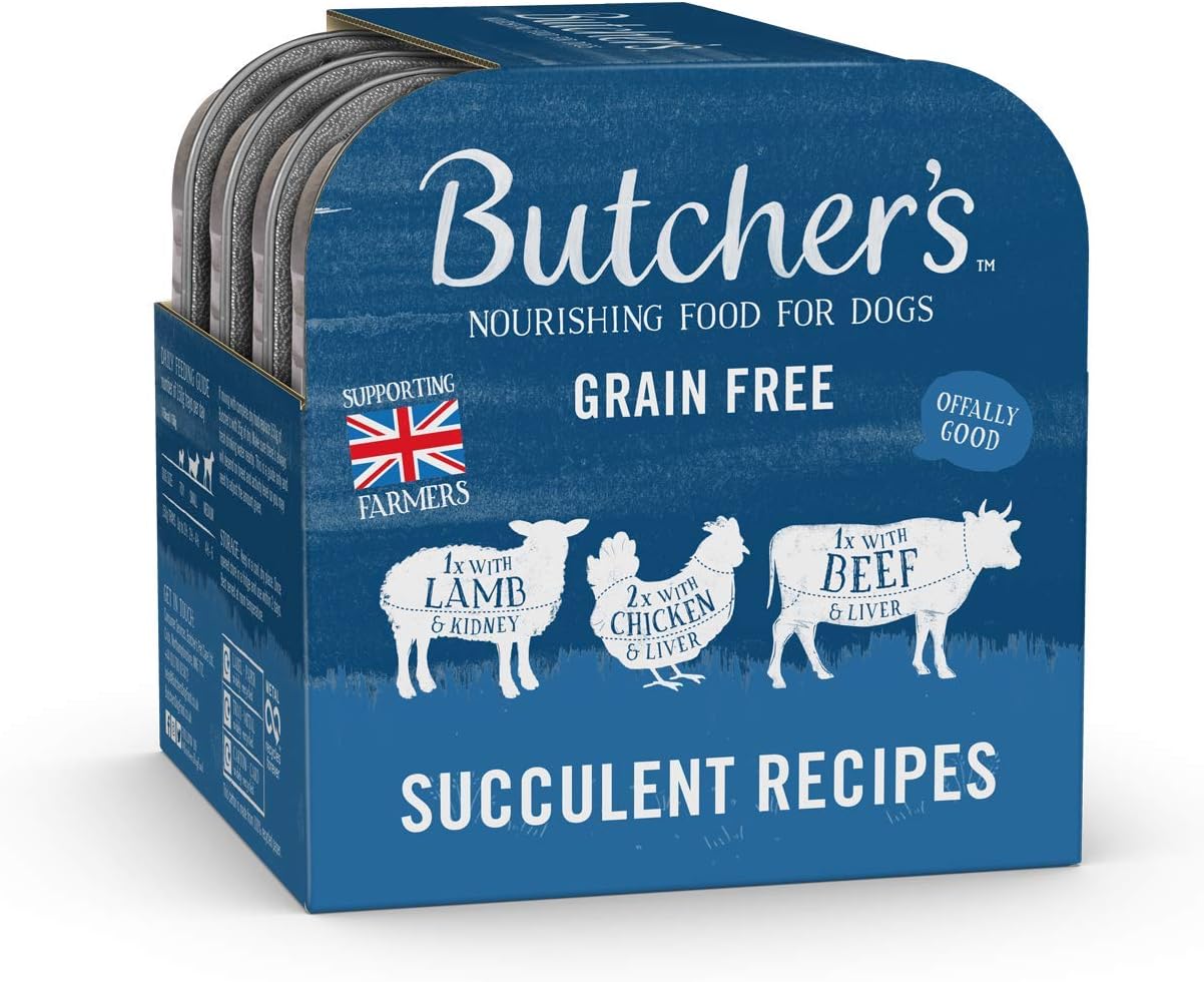 BUTCHER'S Grain Free Succulent Recipes Wet Dog Food Trays Variety pack
