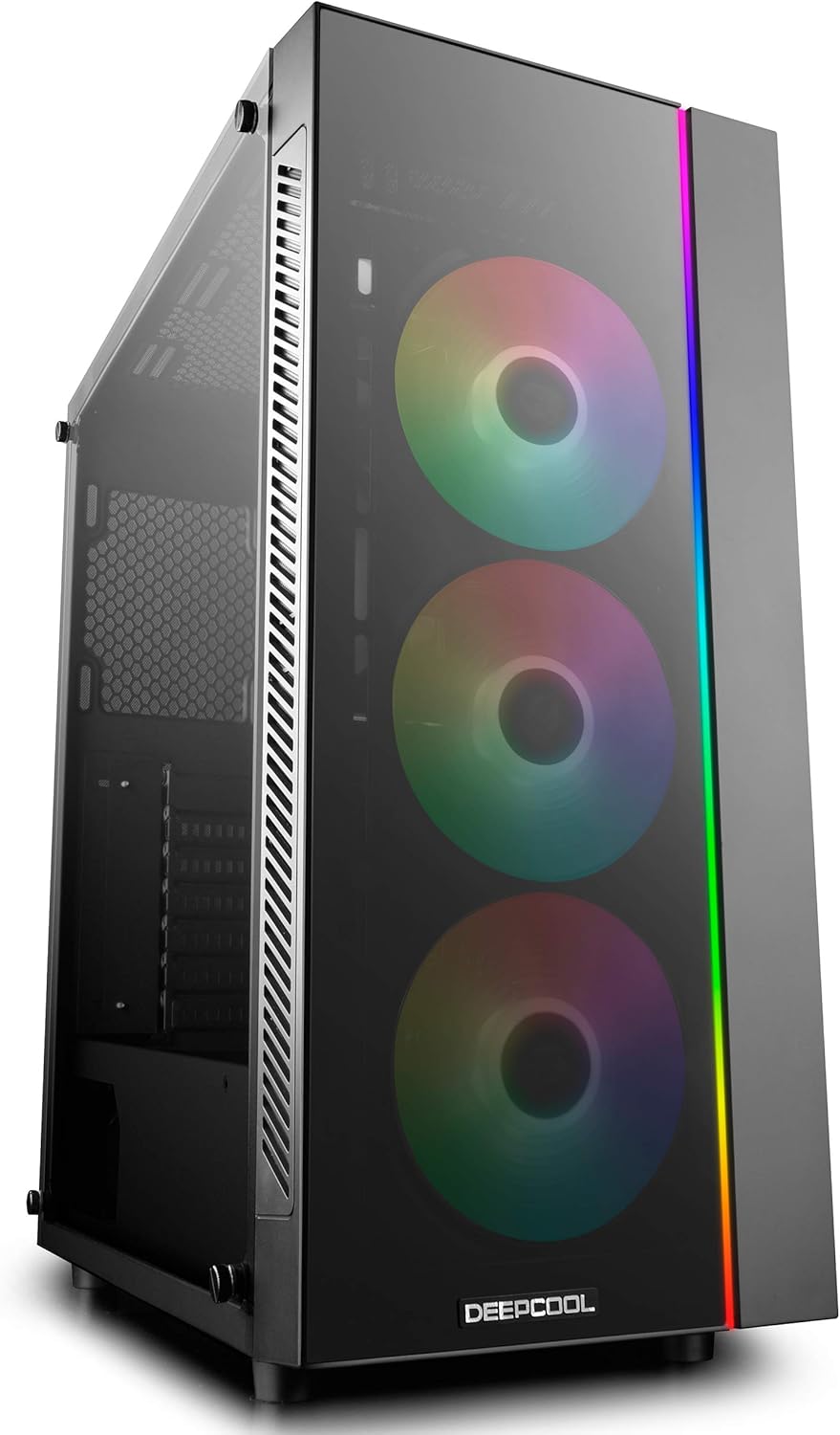 Amazon Com Deepcool Matrexx 55 Add Rgb 3f Case E Atx Supported Motherboard Or Button Control Of Sync Of Addressable Rgb Devices Of Any Brands 3x1mm Add Rgb Fans Pre Installed 4mm Full Sized Tempered Glass Computers