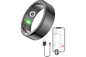FREEZE2TRIM Vital Health Smart Ring for Women Black Vital Health Ring Smart Rings for Men with Fitness Tracking, Sleep Monitor, Activity Tracking, App (Size 7)