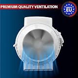 Fantronix 100 mm Inline Bathroom Extractor Fan Run-On Timer Quiet view 3