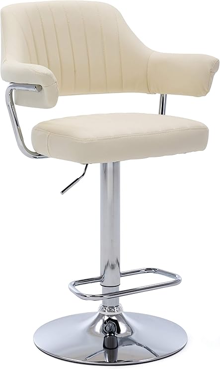 Hnnhome Modern Faux Leather Padded Swivel Bar Stool Amazon De Kuche Haushalt