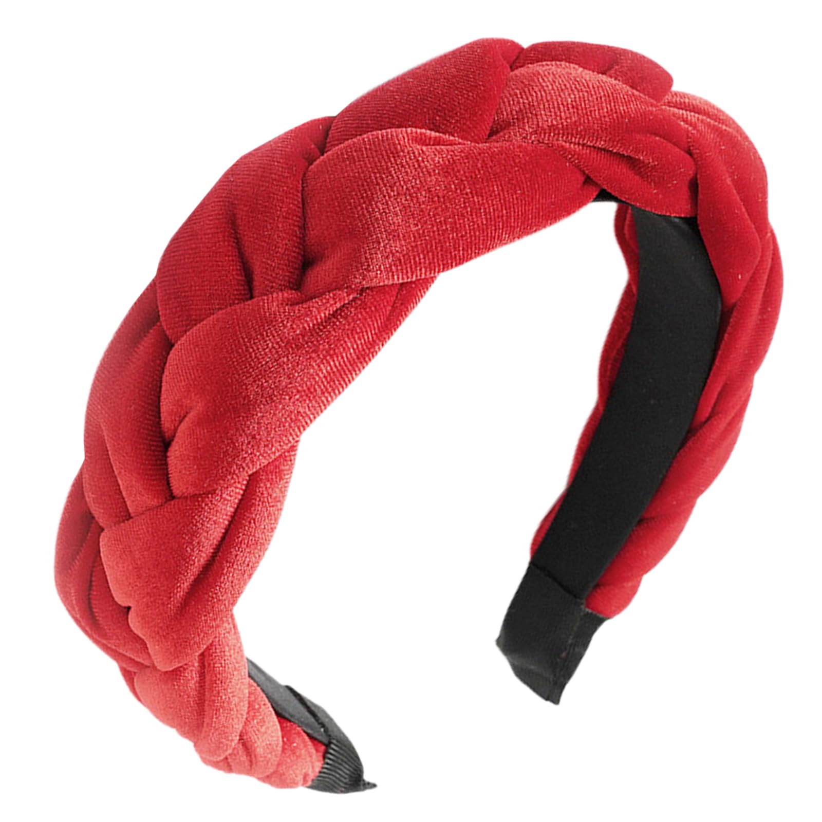 scicent Wide Headbands for Women Velvet Soft Head Bands Fashion No Slip Headband Red Fabric Hairbands 9512 — image 1