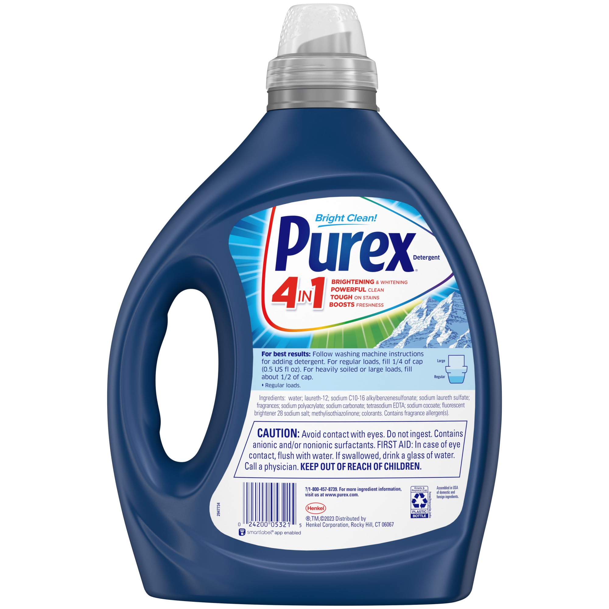Purex Liquid Laundry Detergent, Ultra Concentrated, Mountain Breeze, 82.5 Ounce, 165 Loads
