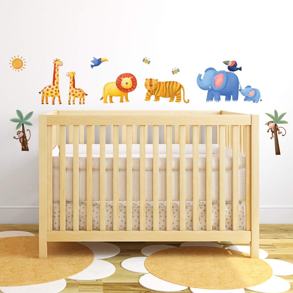 RoomMates RMK1136SCS Wall Decal, Jungle Adventure Peel & Stick, Multi: Home Improvement