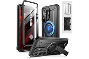 SUPCASE for Samsung Galaxy S26 Ultra Case with Stand (UB Pro Mag), [2 Front Frames] [Compatible with Wireless Charge] [Built-in Screen Protector & Belt-Clip] Protective Phone Case for S26 Ultra, Black