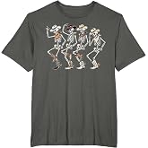 Dancing Skeleton Cowboys Western Country Rodeo Halloween T-Shirt