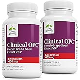 Terry Naturally Clinical OPC Extra Strength - Cardiovascular Health & Focus Support - Supplement with Grape Seed Extract - Immune Support Supplement - 60 Softgels (Pack of 2)