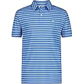 Izod Boys Performance Golf Grid Short Sleeve Stretch Collared Polo Shirt