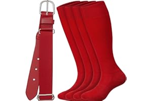ROLVNHTV Youth Baseball Socks and Belt Combo Set Softball Belts with Softball Sock Elastic Waist Belt for Boy