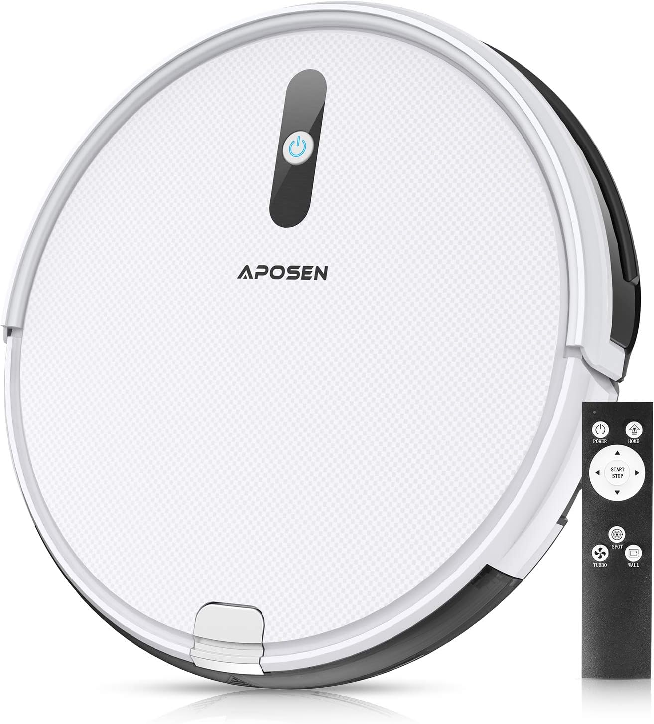 APOSEN Robot Vacuum, 1500Pa Strong Suction Robotic Vacuum Cleaner, 2.7" Super Thin Vacuum Robot with Multiple Cleaning Modes, Ultra-Quiet Ideal for Pet Hair Low-Pile Carpets& Most Floor Types, A450 -