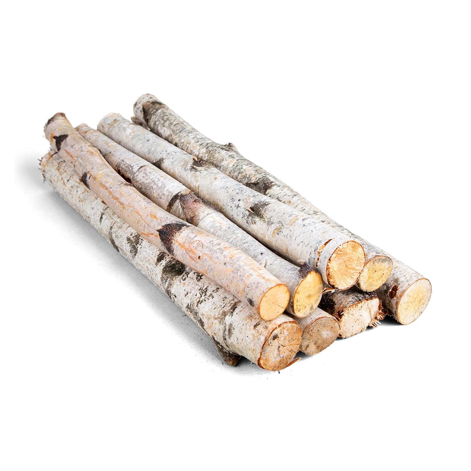 Photo 1 of 17 Inch Natural Birch Logs - Decorative Dried Birch Wood Logs for Fireplace, Wedding Centerpieces - Unfinished Wood DIY Crafts, & Home Décor - Birch Log Bundle for Indoor Display (8 PCS) (1"-2.5" DIA)