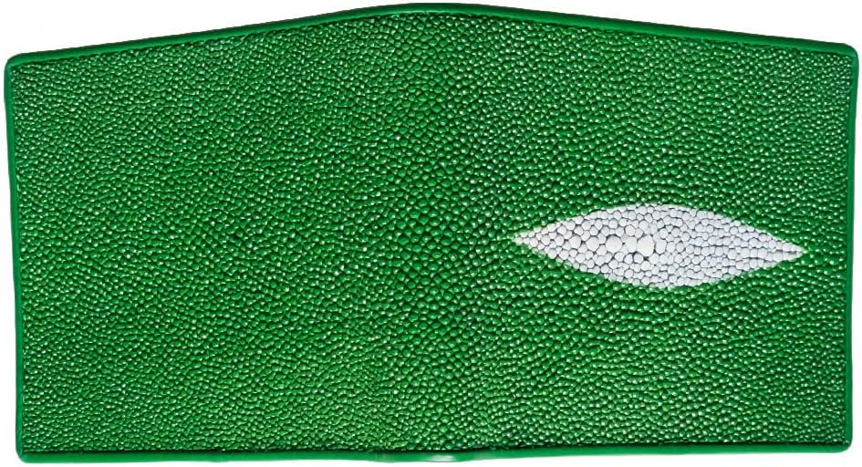Genuine Stingray Exotic Leather Slim Bifold Wallet Purse Window ID Coin Holder