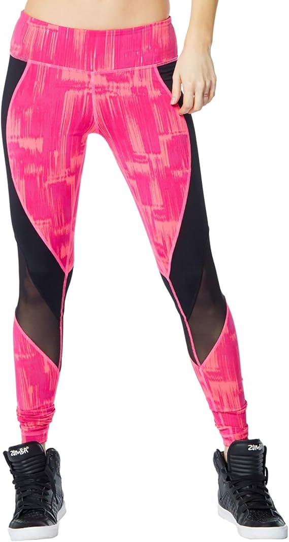 Zumba Fitness Hyper Melt Mesh Long Leggings Pantalón, Mujer ...