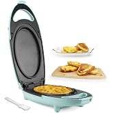 Baker&rsquo;s Friend Omelette Maker Electric, Omelette Pan Nonstick, Frittata Pan &amp; Egg Pan, Double Sided Pan for Breakfast, Individual Flip Omelette Makers Electric, Aqua