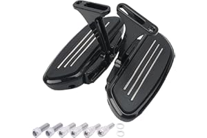 Black Streamliner Passenger Footboards/Foot Pegs for Harley Touring Models Street Glide Road Glide Electra Glide Road King 19