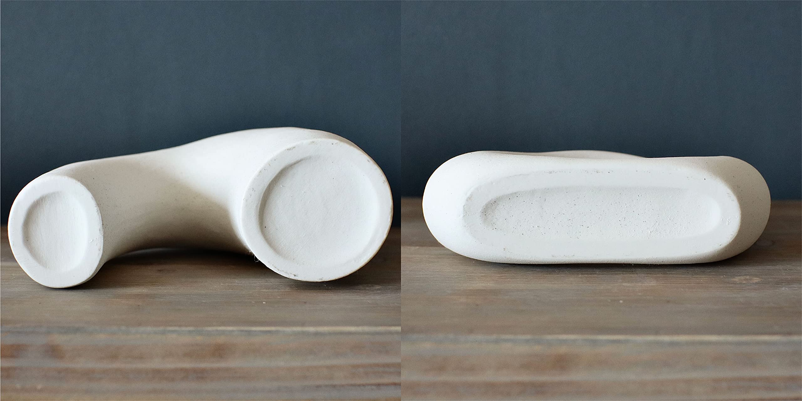 Carrot's Den Donut Vase, Set of 2 - Minimalist Nordic, White Ceramic Hollow Donut Vase Decor | Table Centerpiece, Olive Plant, Wedding, Living Room, Bookshelf, Office, Modern Home, Entryway, Console - Image 5