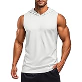 MAGCOMSEN Men‘s UPF 50+ Sleeveless Hoodie Sun Protection Cooling Muscle Tank Top for Workout Gym Fitness
