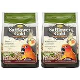 Higgins 2 Pack of Safflower Gold Natural Blend Conure and Cockatiel Food, 3 Pounds Each
