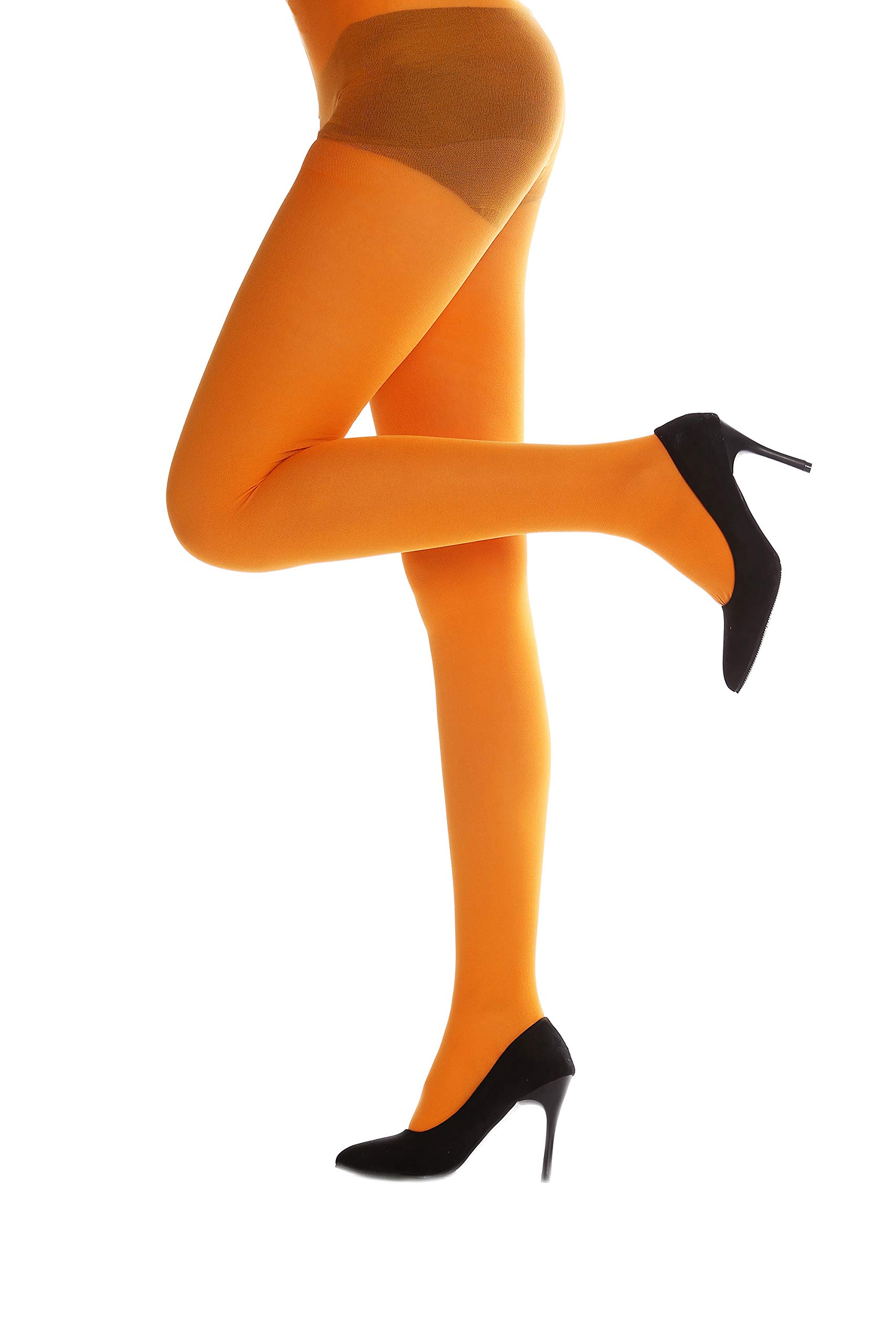DRESS ME UP - WZ-012O-orange Pantyhose Tights Lady Costume Halloween elastic orange S/M