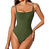 Avidlove Tank Top Bodysuit for Women Square Neck Double Lined Body Suits One Piece Thong Basic Summer Cami Tops
