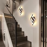 Comely LED Wall Light 22W Black Spiral Warm White 3000K Modern Lamp view 9