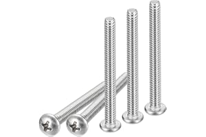 DTGN #10-24x2 Pan Head Machine Screws, 25Pcs 304 Stainless Steel, Phillips Drive, UNC Full Thread, Bright Finish, Screws Bolts Kit
