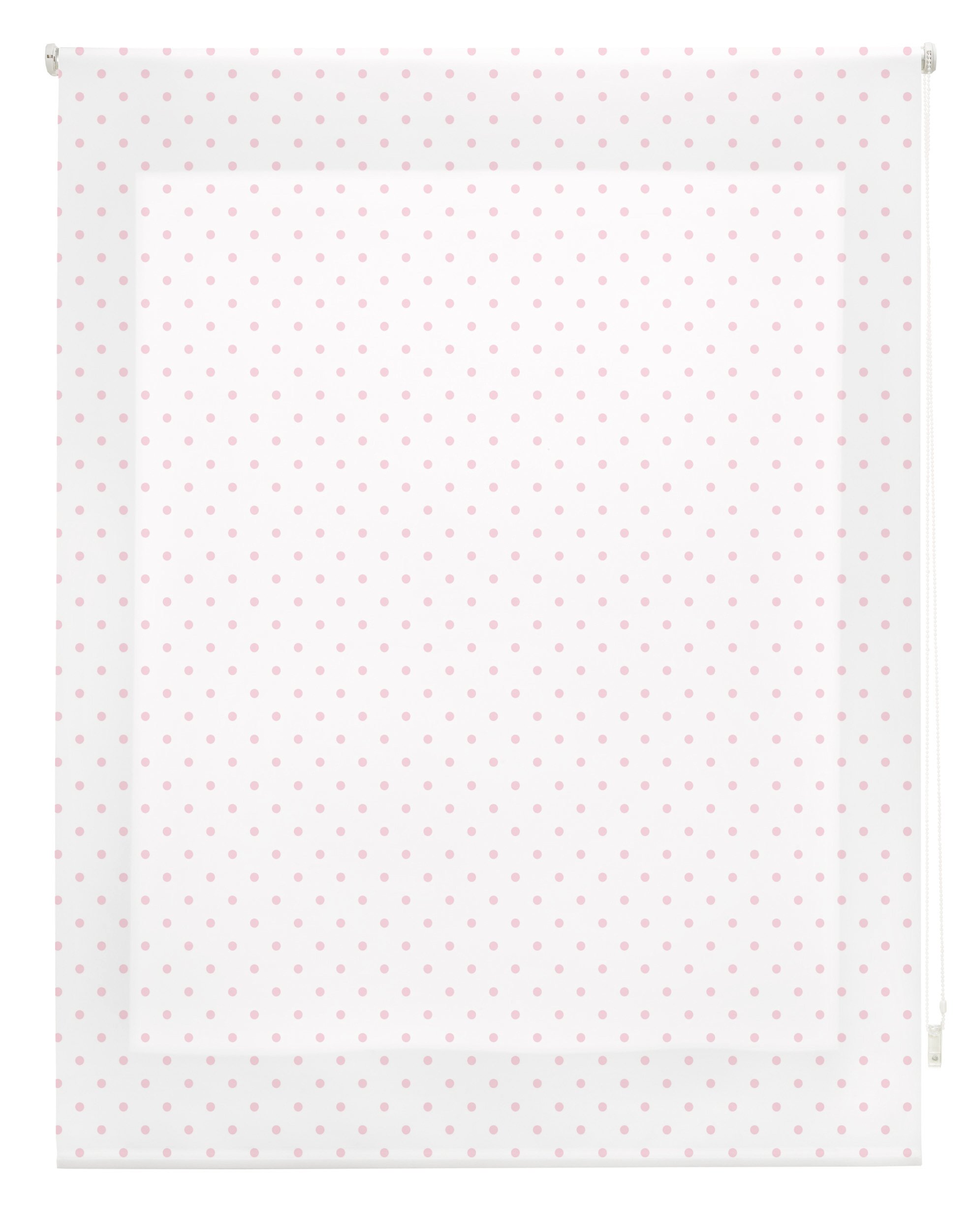 blindecor Roller Blind Fabric 120 x 180 cm White Pink