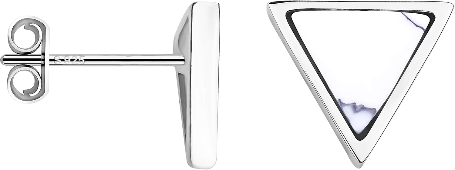 SOFIA MILANI - Women's Earrings 925 Silver - with Zirconia Stones - Triangle Stud Earrings - 20614
