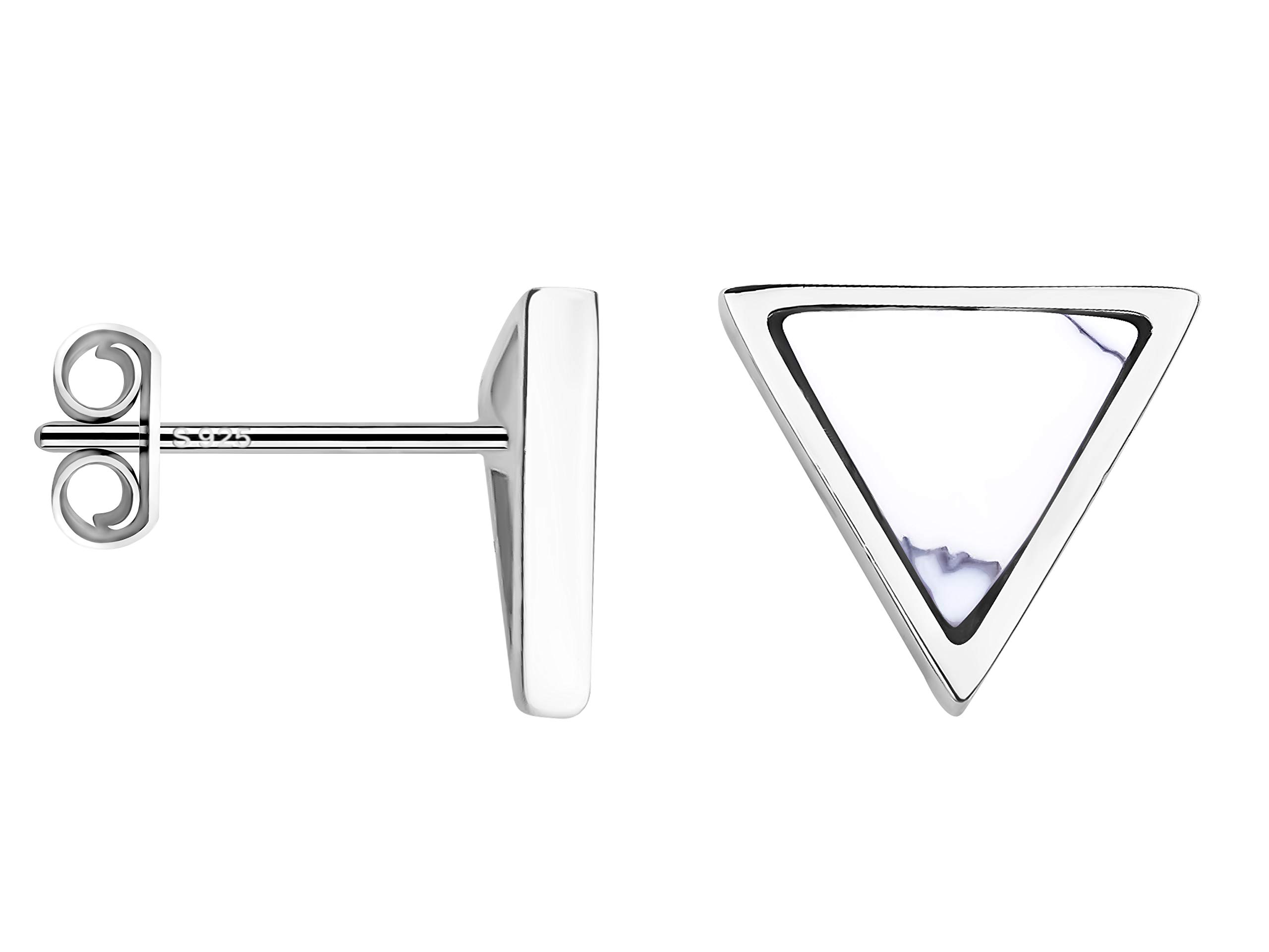 SOFIA MILANI - Women's Earrings 925 Silver - with Zirconia Stones - Triangle Stud Earrings - 20614