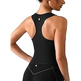 BRXL Padded Workout Racerback Tank Tops for Women with Built in Bra Athletic Buttery Soft Scoop Neck