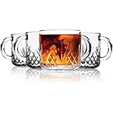 Godinger Mini Espresso Coffee/Tea Cups - Glass - 4oz, Set of 4