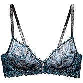 Savage X Fenty Womens Shining Star Embroidered Unlined Demi Bra