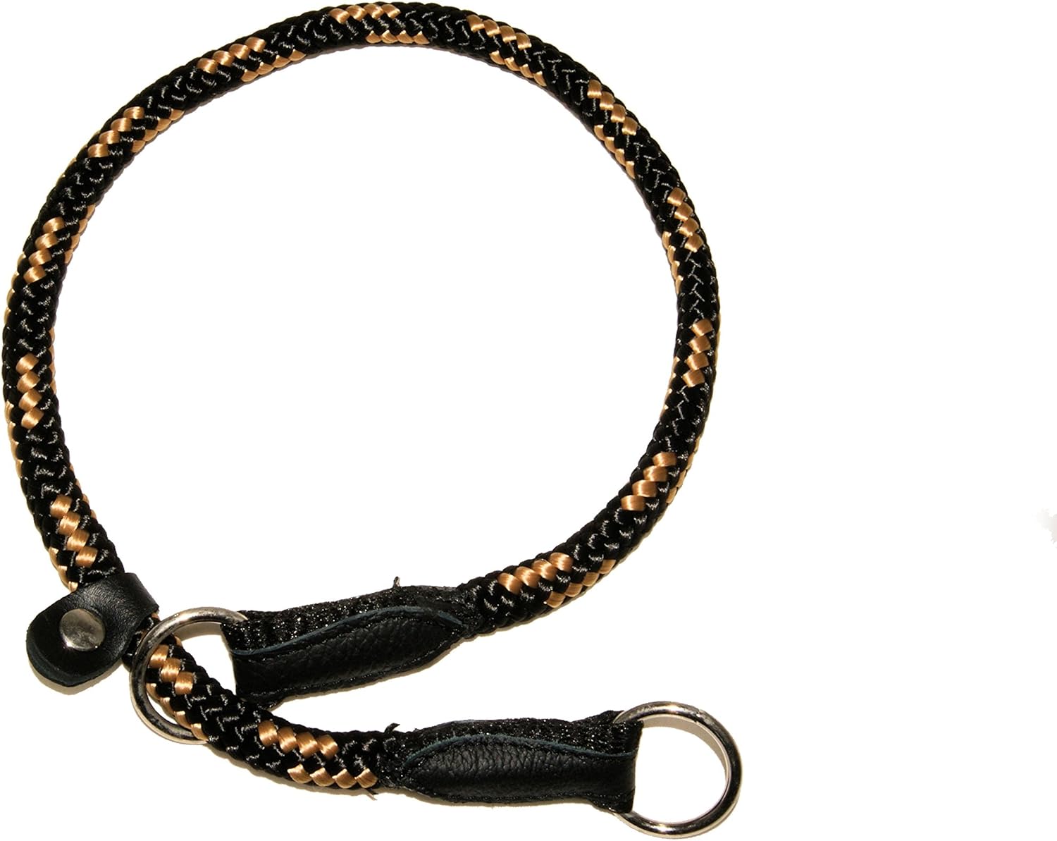 ZOOLESZCZ BlackBeige HandMade Strong Rope Rolled Slip Dog Choker Choke