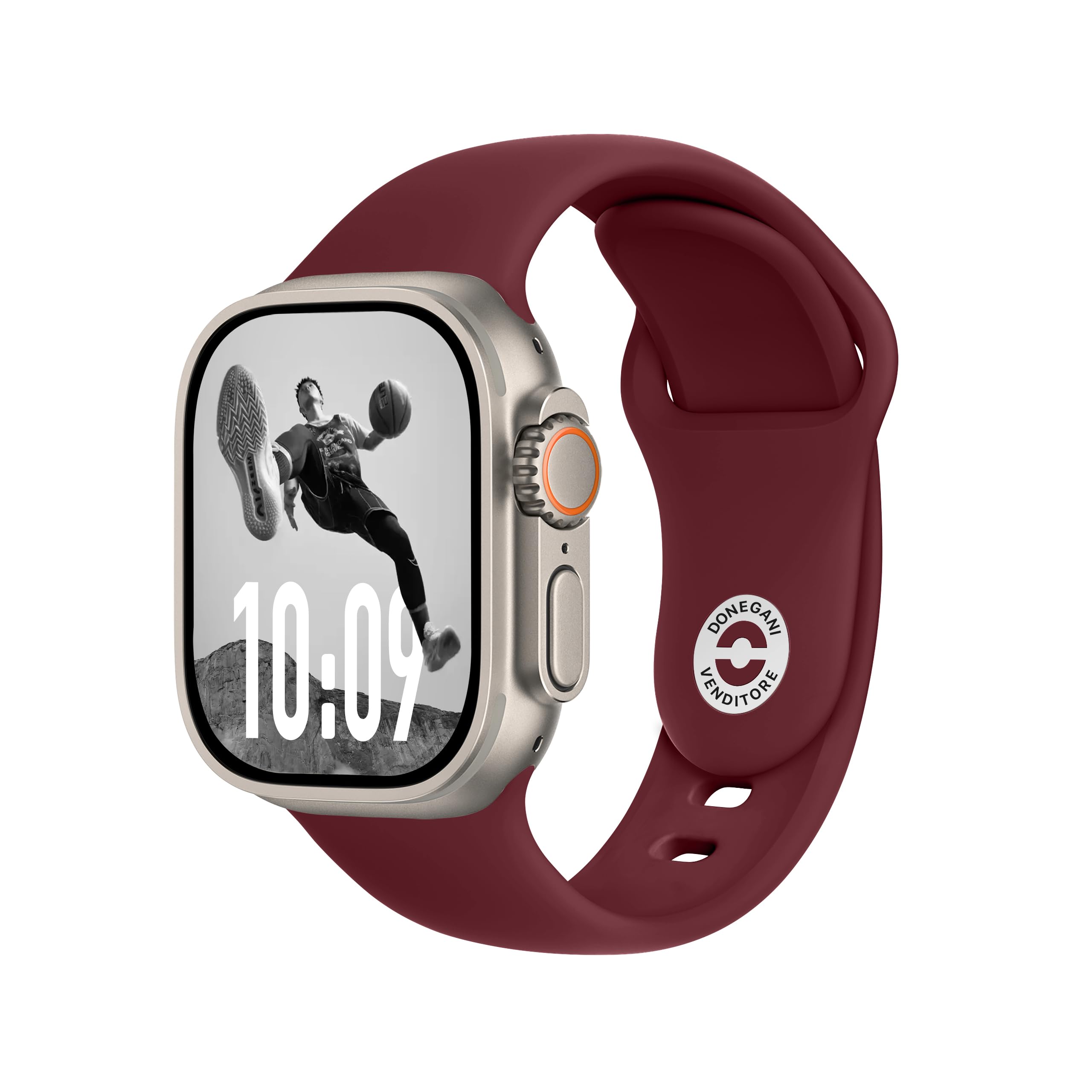 SB PRO Band for Apple Watch Bands Women Men Se Ultra 2 40mm 44mm 46mm 42mm 45mm 41mm 38mm 49mm Series 11 10 9 8 7 6 5 4 3 iWatch Sport Strap Silicone Bordeaux Red
