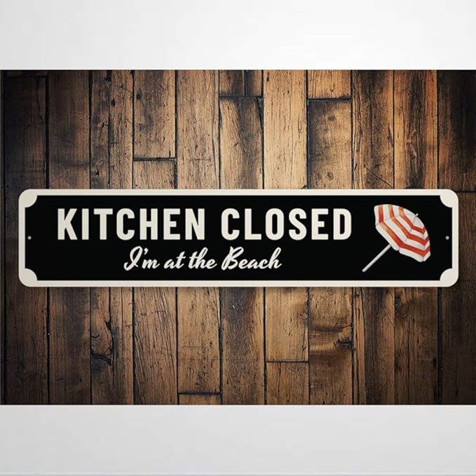 BYRON HOYLE - Placa de metal para cocina cerrada, estilo vintage, para