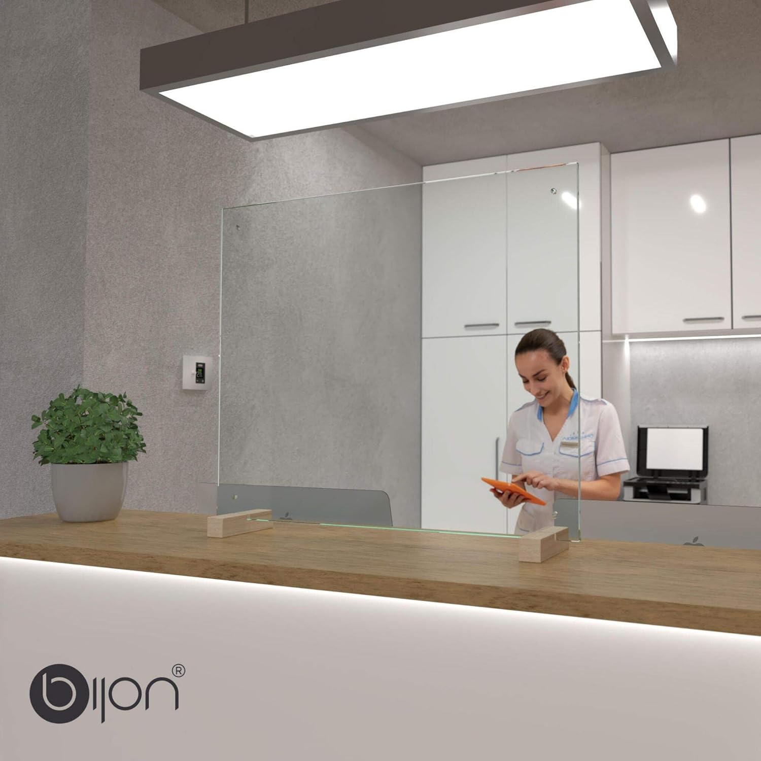 M4 50 x 110 cm Hygienischer als Plexiglas und Acryl-Glas bijon