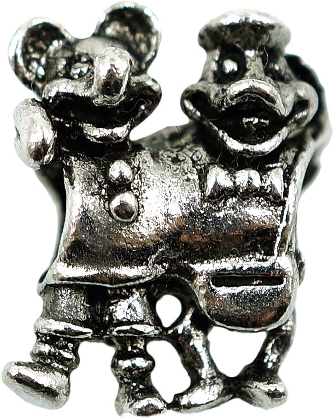 Stay Strong Stainless Steel Animal Shape Charm Bead Fits Pandora Bracelet (1pc)