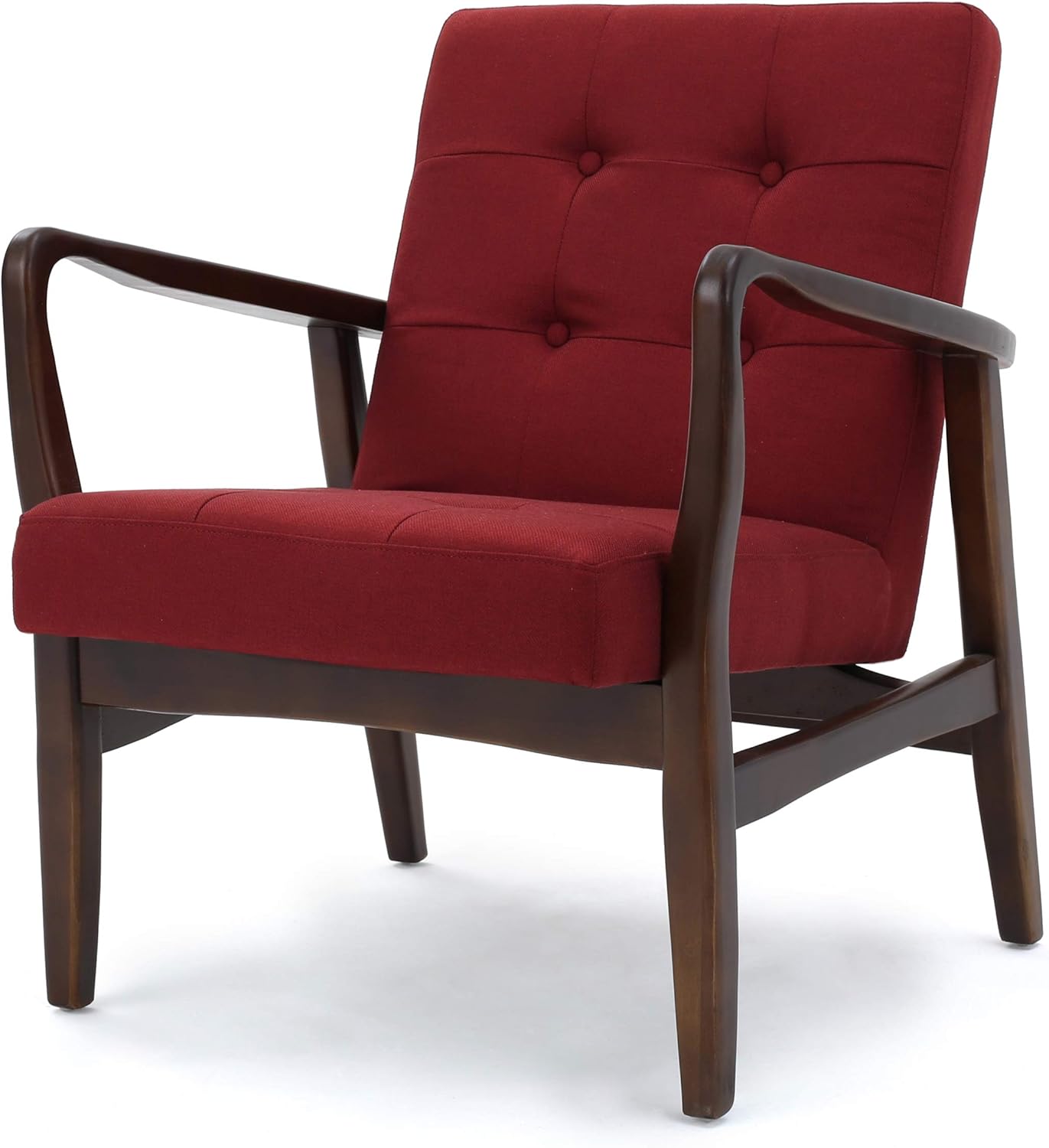 Christopher Knight Home Brayden Fabric Club Chair, Deep Red: Furniture & Decor