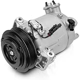 Air Conditioner AC Compressor with Clutch, One Plug Compressor Assembly Set | Compatible with Buick Regal 2014-2017, Chevrolet Equinox 2016-2017, Impala 2014-2015, Malibu 2013-2016, GMC Terrain 2015-2017