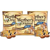 Werther's SUGAR FREE Coffee Caramels - Pack of 3 - Individually Wrapped Hard Candies - 1.46 oz. Bags